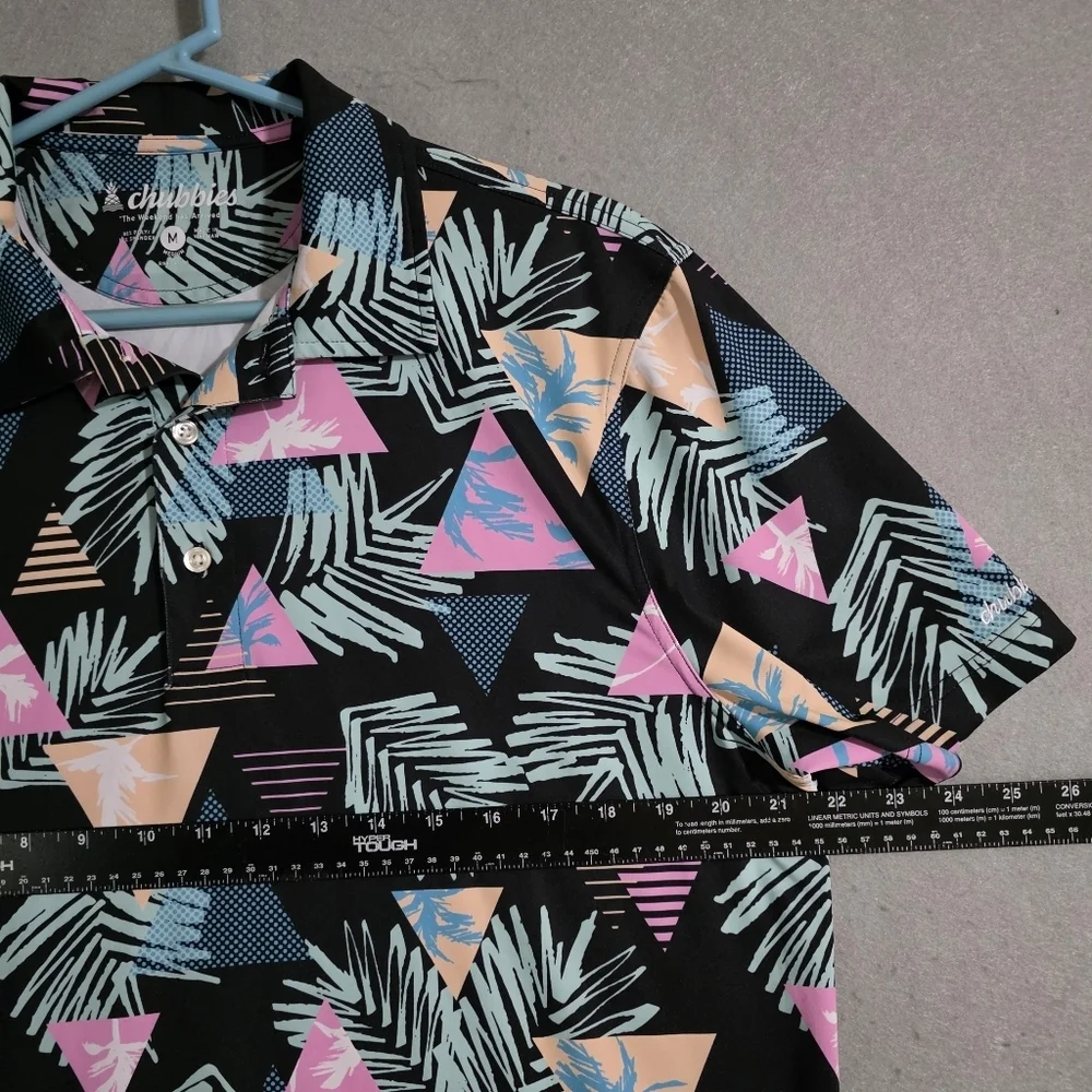 NWOT Chubbies Mens The 2 For Tee S/S Performance Polo Miami Vice Size Medium